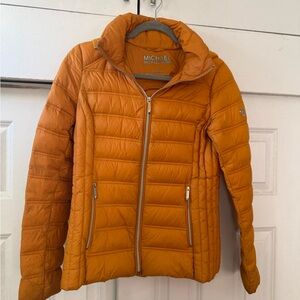 Michael Kors Women's Vibrant Orange Puffer Coat